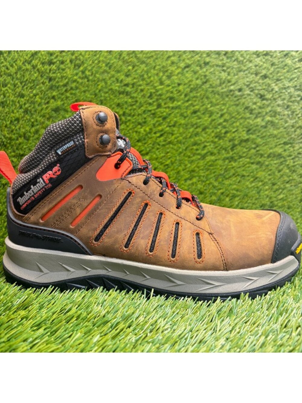 Timberland PRO Trailwind Mens Size 8.5 Brown Waterproof Composite Toe Work Boots